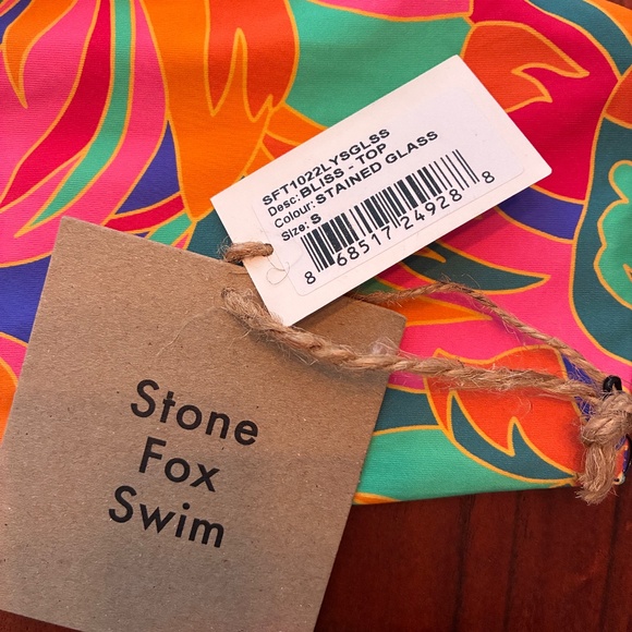NWT Stone Fox Swim 2 piece set in Stained Glass print Bliss top & Simone bikini - Picture 8 of 16